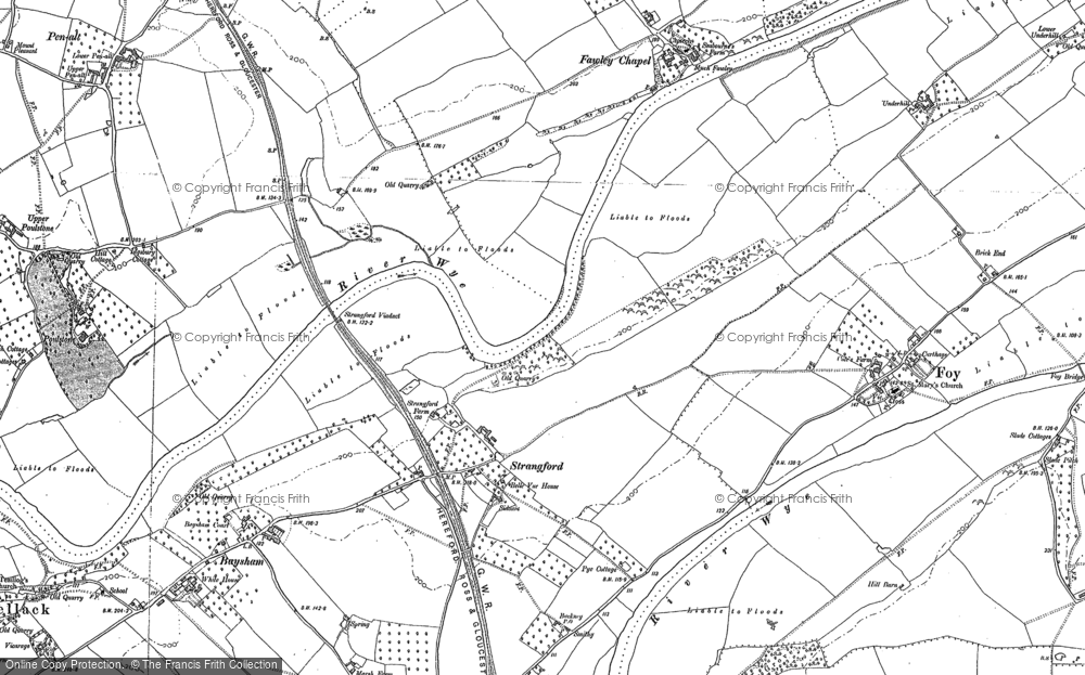 Old Map of Strangford, 1887 in 1887