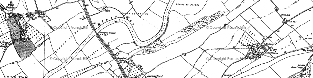Old map of Strangford in 1887