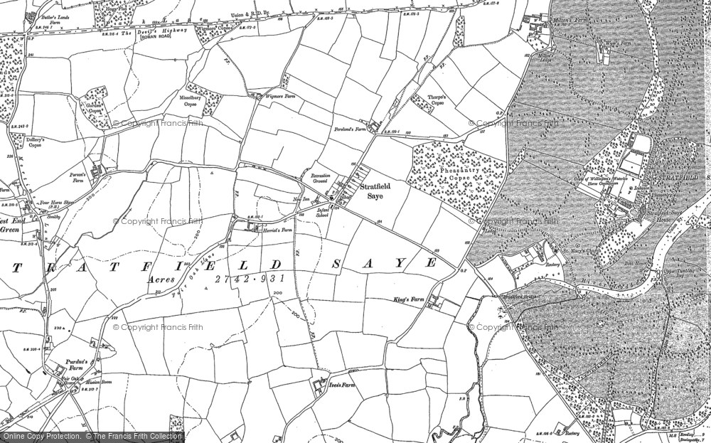 Old Map of Stratfield Saye, 1894 - 1909 in 1894