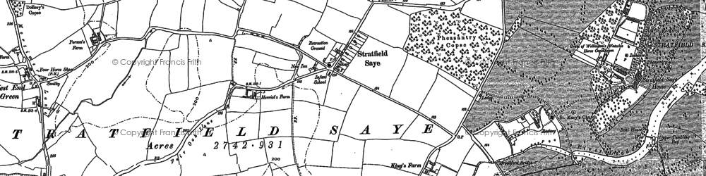 Old map of Fair Oak Green in 1894