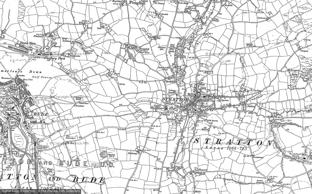 Old Map of Historic Map covering Binhamy in 1884