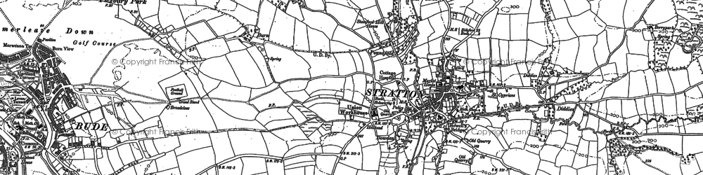Old map of Stratton in 1884