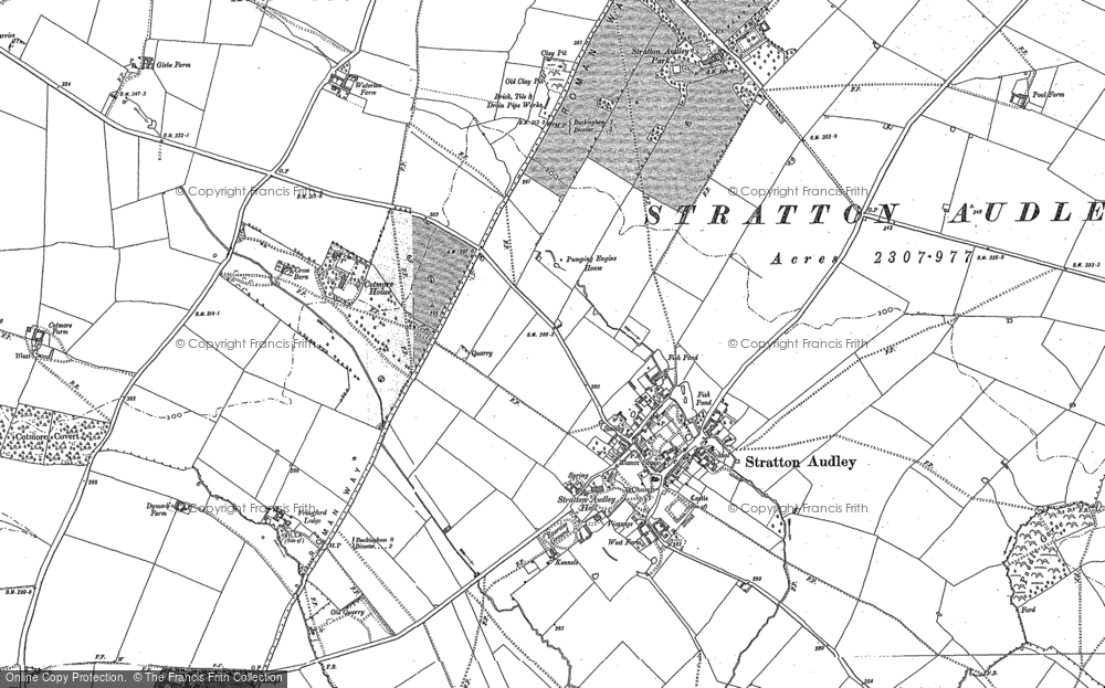 Old Map of Stratton Audley, 1919 - 1920 in 1919