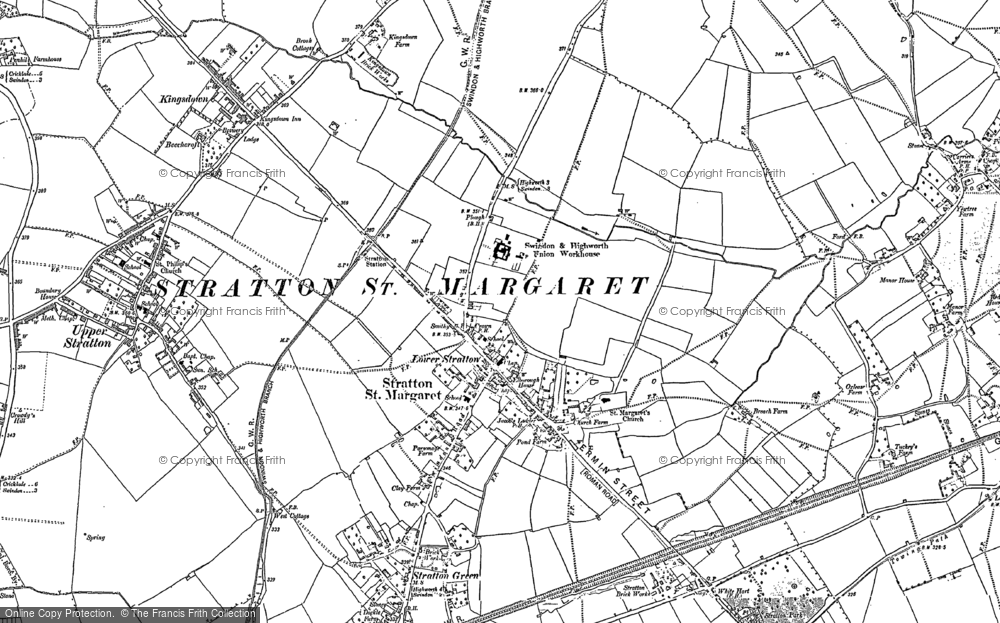 Old Map of Stratton St Margaret, 1899 - 1922 in 1899