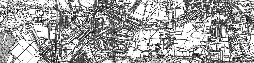 Old map of Streatham Vale in 1894