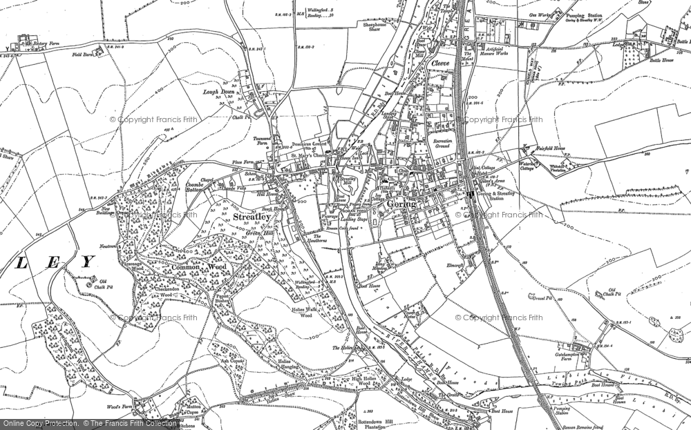 Old Map of Streatley, 1910 in 1910