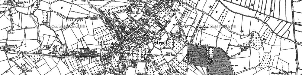 Old map of Street in 1885
