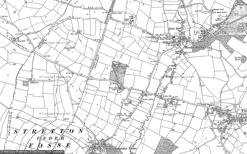 Old Map of Street Ashton, 1886 - 1903 in 1886