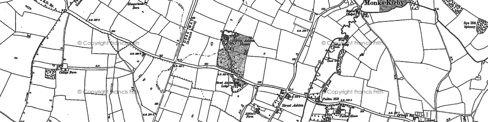 Old map of Street Ashton in 1886