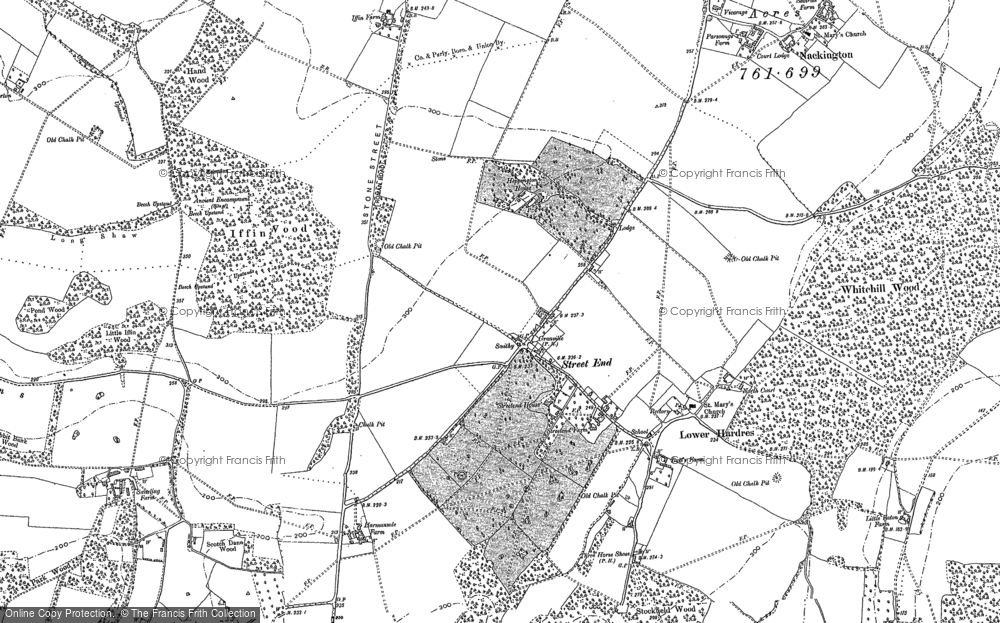 Old Map of Street End, 1895 - 1896 in 1895