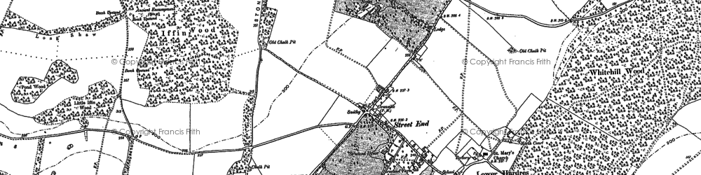 Old map of Street End in 1895