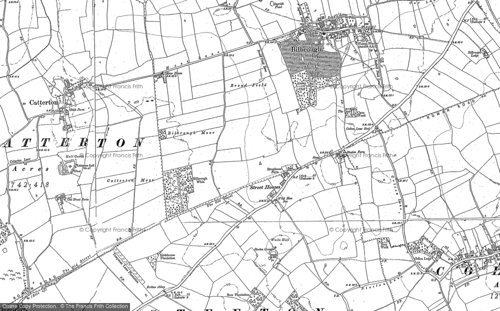 Old Map of Historic Map covering Steeton Grange in 1891