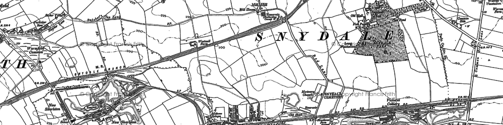 Old map of Streethouse in 1890