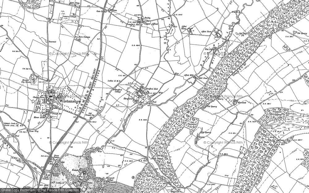 Old Map of Strefford, 1883 in 1883