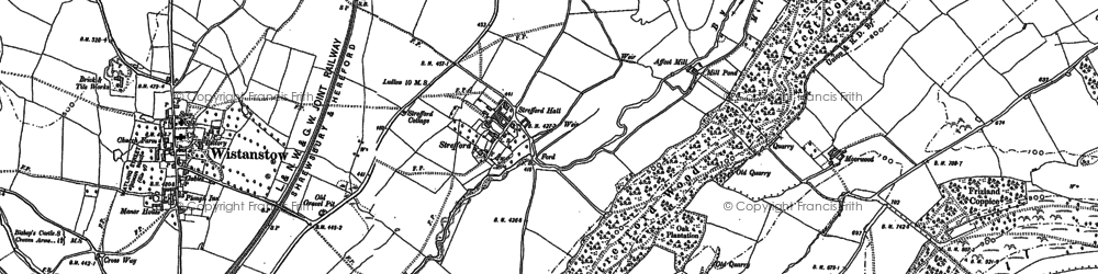 Old map of Strefford in 1883