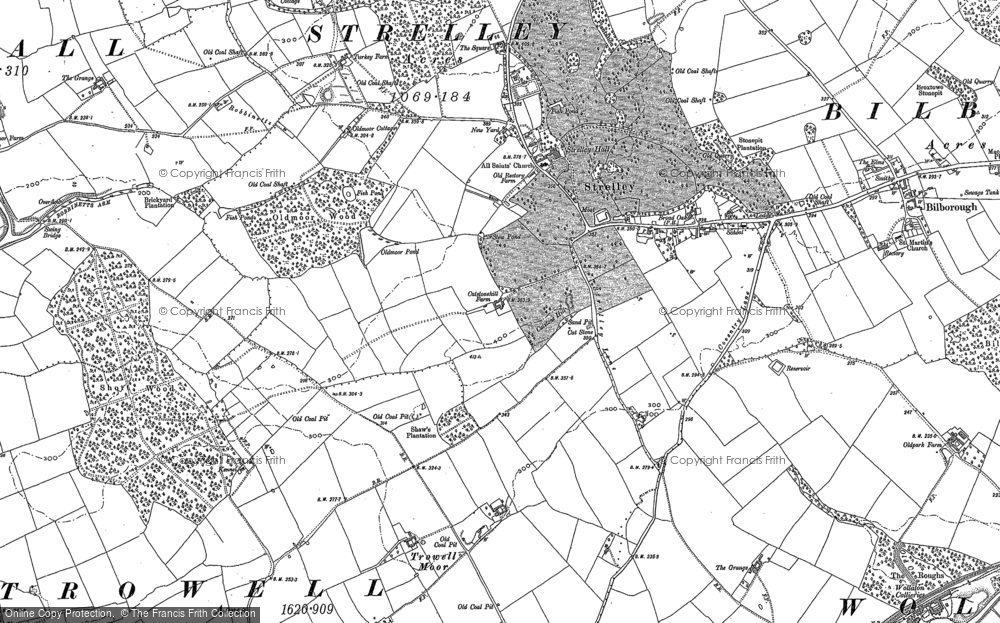 Old Map of Strelley, 1899 in 1899