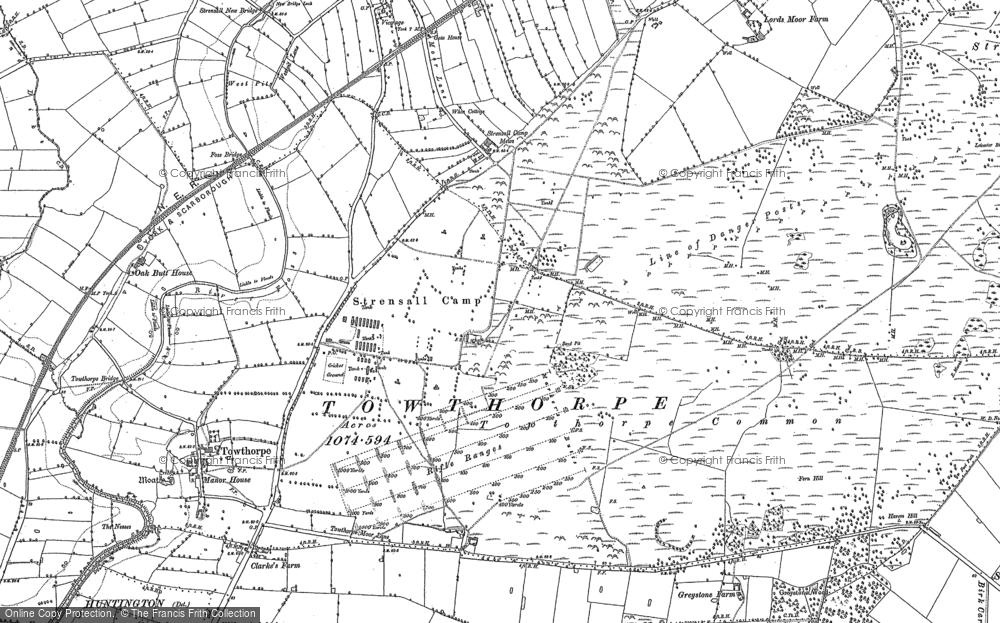Old Map of Strensall Camp, 1891 in 1891