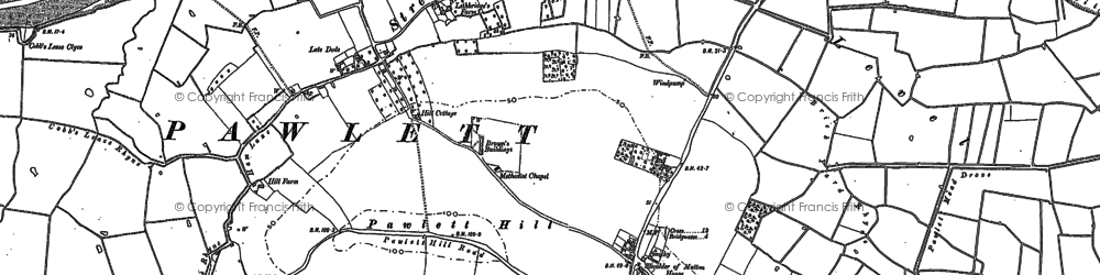 Old map of Stretcholt in 1885
