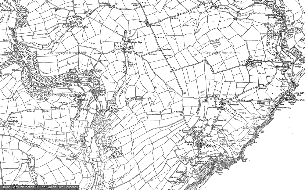 Old Map of Strete, 1904 - 1905 in 1904