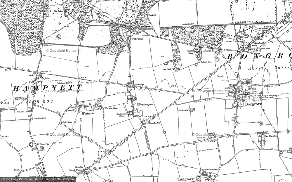Old Map of Strettington, 1896 in 1896