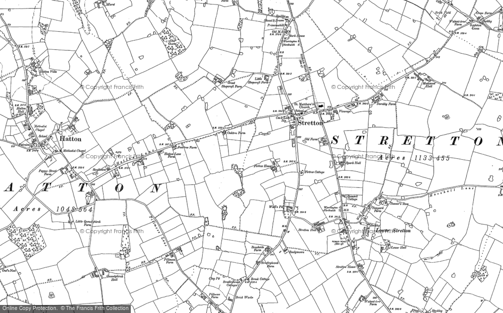 Old Map of Stretton, 1897 in 1897