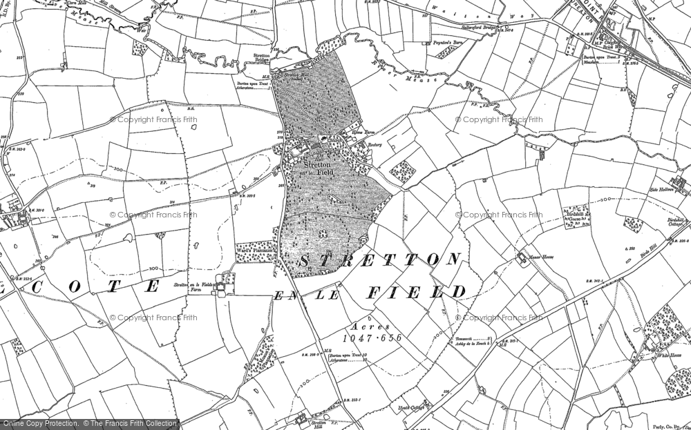 Old Map of Stretton en le Field, 1882 - 1900 in 1882