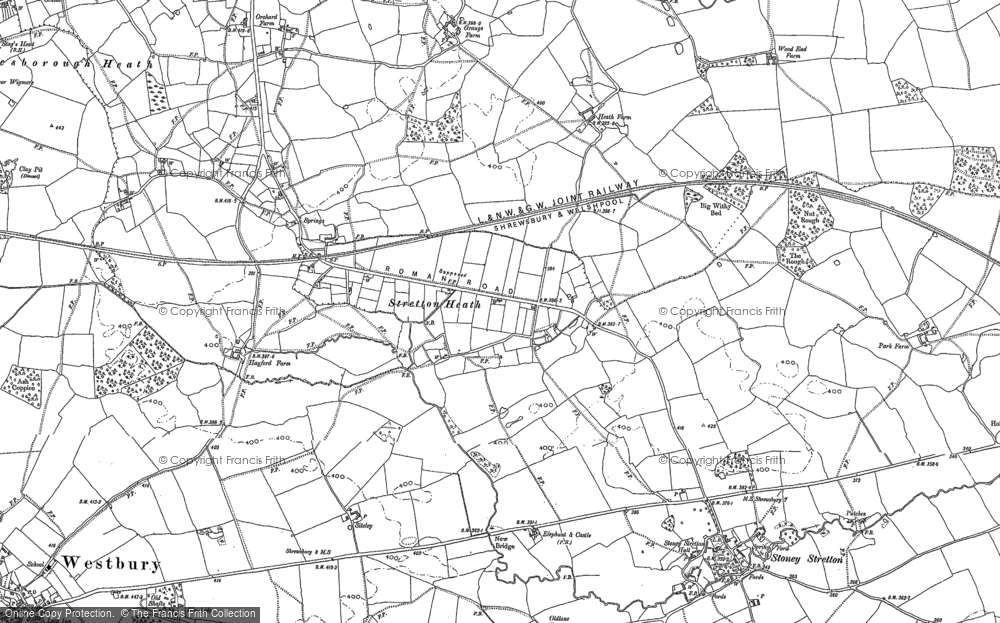 Old Map of Stretton Heath, 1881 in 1881