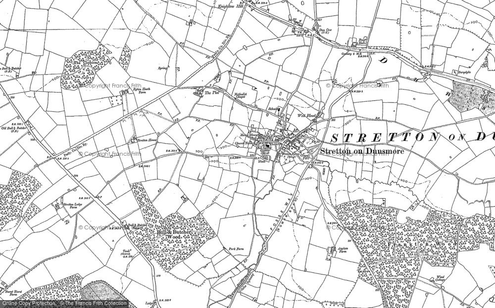Old Map of Stretton-on-Dunsmore, 1886 in 1886