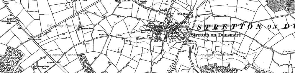 Old map of Stretton-on-Dunsmore in 1886