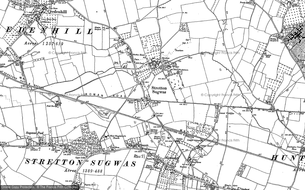 Old Map of Historic Map covering Barnfields in 1885