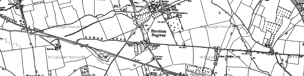 Old map of Stretton Sugwas in 1885