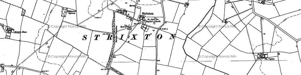 Old map of Strixton in 1899
