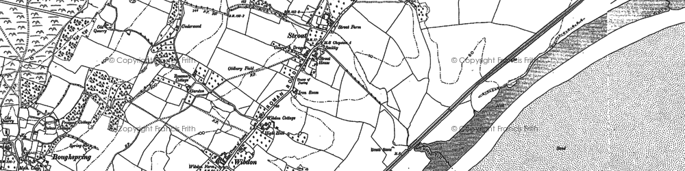 Old map of Stroat in 1900