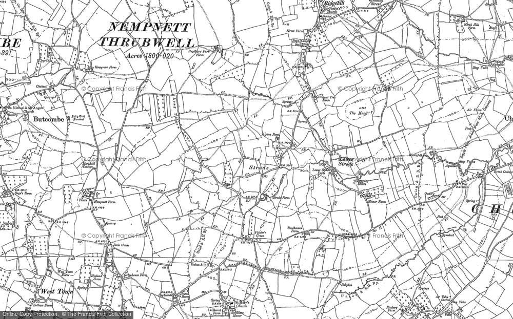 Old Map of Strode, 1883 - 1884 in 1883
