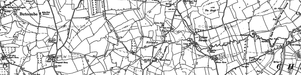 Old map of Plaster's Green in 1883