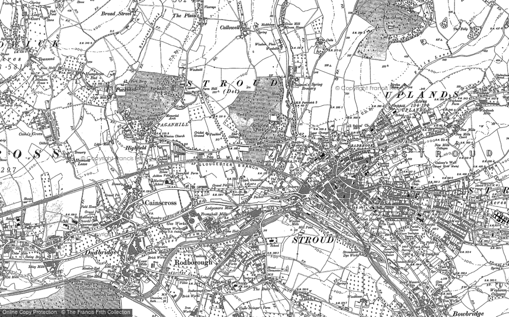 Old Map of Stroud, 1882 in 1882