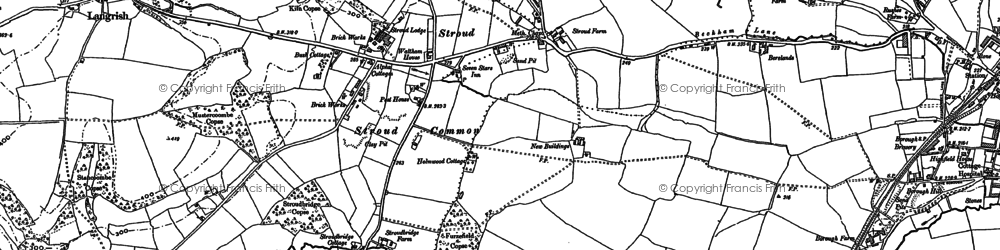 Old map of Stroud in 1895