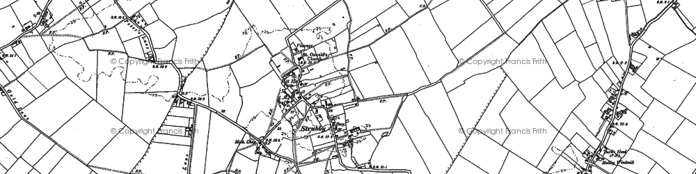 Old map of Strubby in 1887