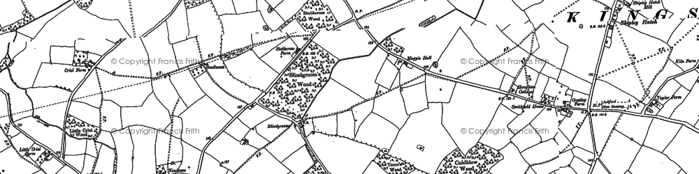 Old map of Stubb's Cross in 1896