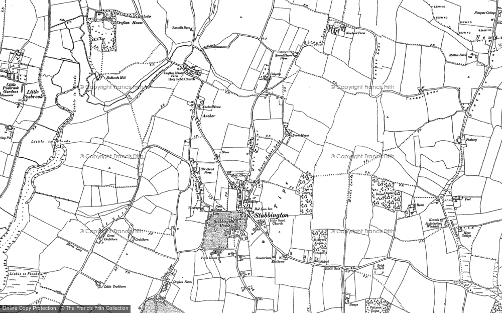 Old Map of Historic Map covering Peel Common in 1895