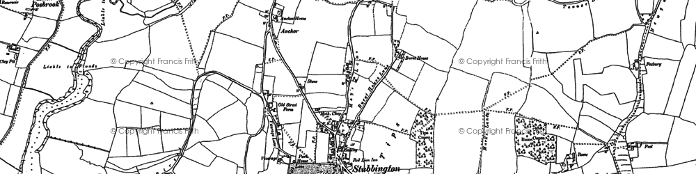 Old map of Woodcot in 1895