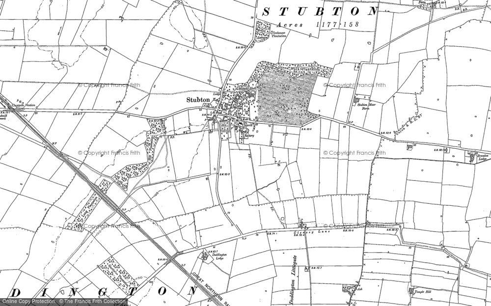 Old Map of Stubton, 1886 - 1903 in 1886