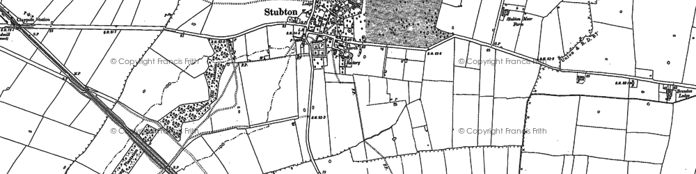 Old map of Stubton in 1886