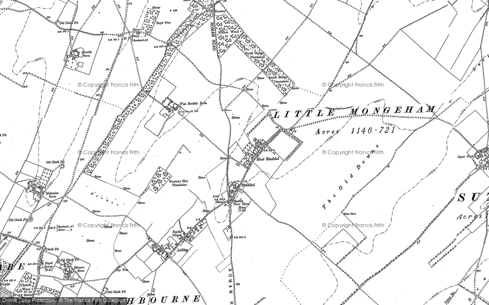 Old Map of Studdal, 1872 - 1897 in 1872
