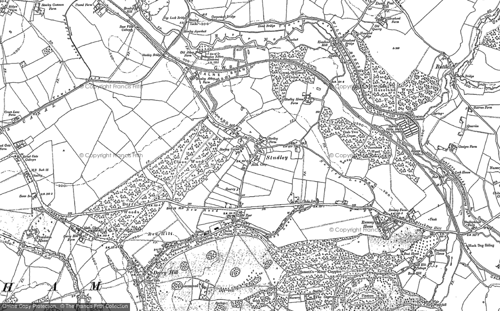 Old Map of Studley, 1899 in 1899