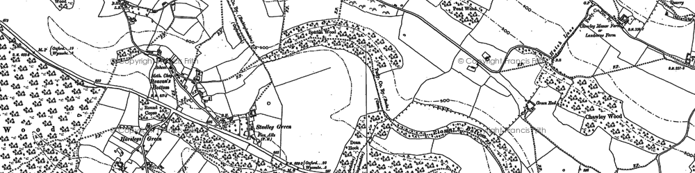 Old map of Studley Green in 1897