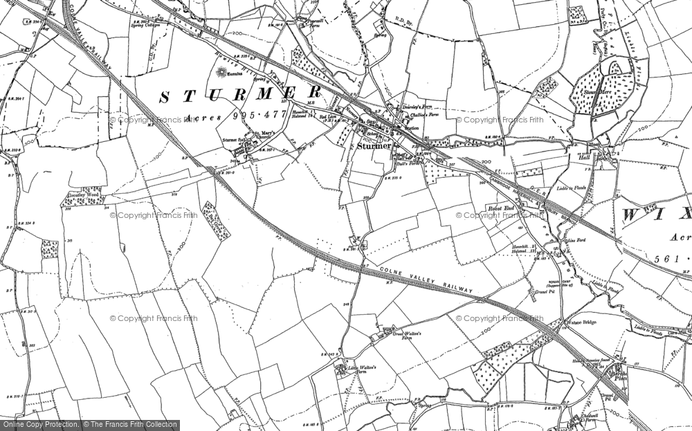 Old Map of Sturmer, 1896 - 1902 in 1896