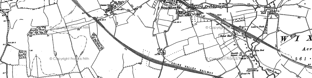 Old map of Sturmer in 1896