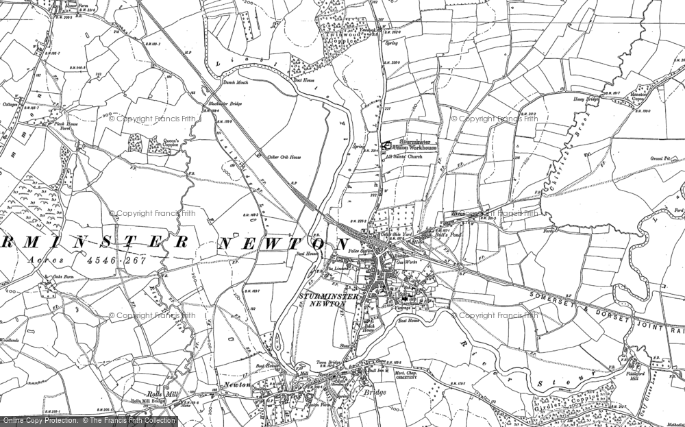 Old Map of Sturminster Newton, 1886 - 1900 in 1886