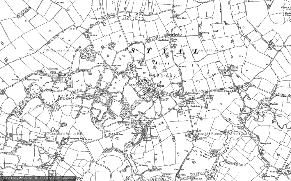 Old Map of Styal, 1897 in 1897